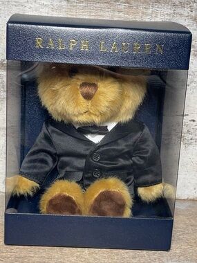 2022 Ralph Lauren Collectible Teddy Bear in a Tuxedo Suit Brand New